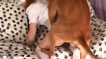Porno animal with a twisted teen